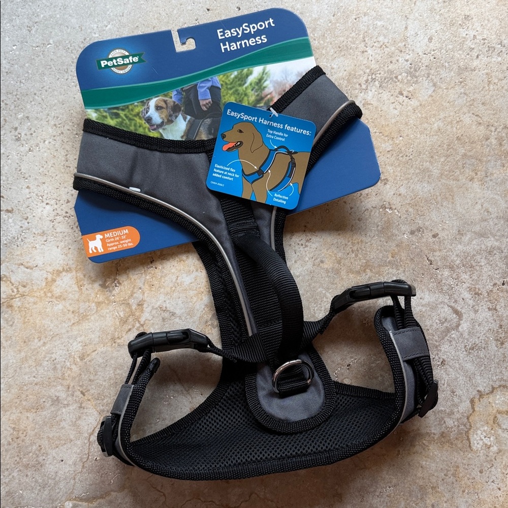 PetSafe Gray and Black EasySport Dog Harness size medium